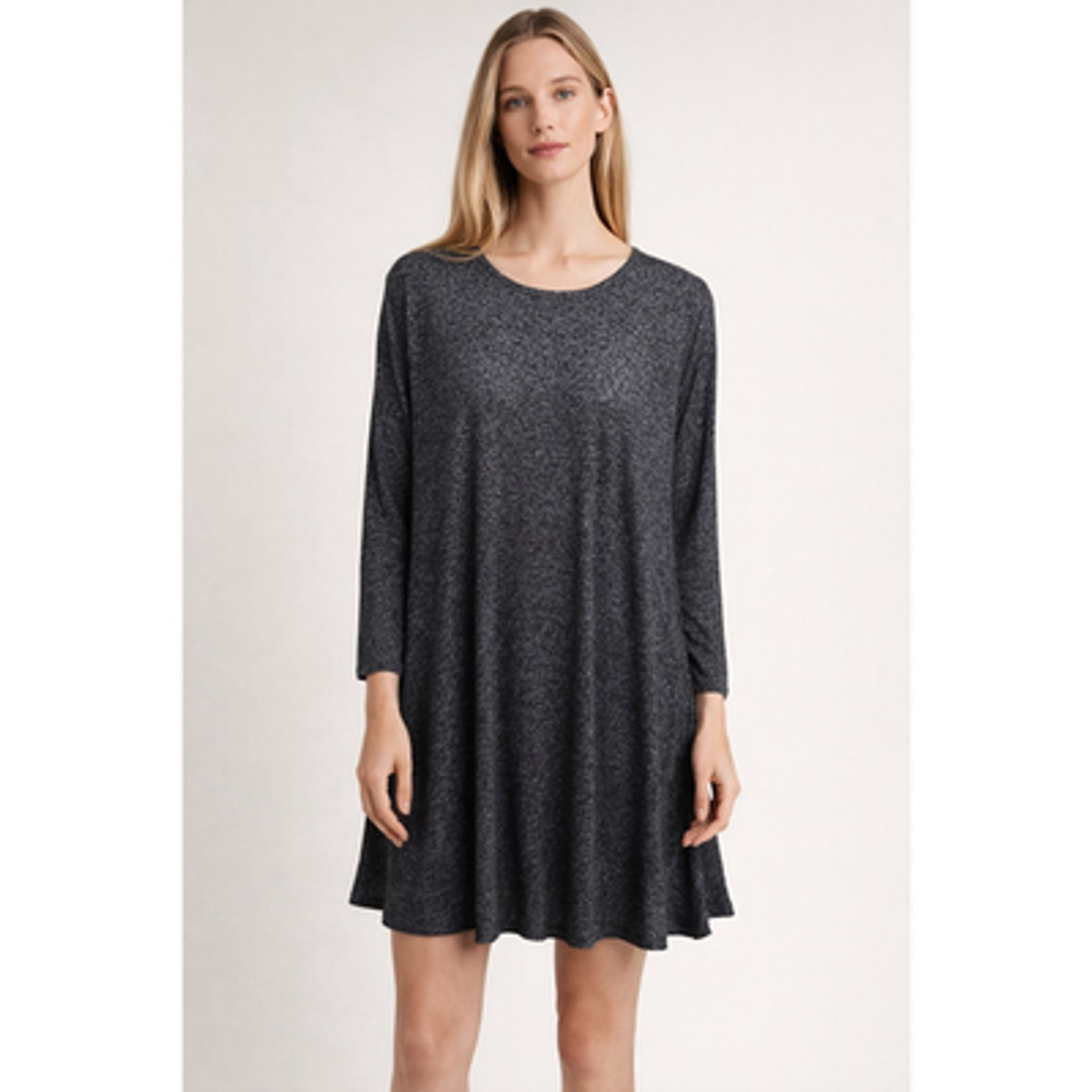 Old Navy Heathered Gray Long Sleeve Tunic Dress Large Tall